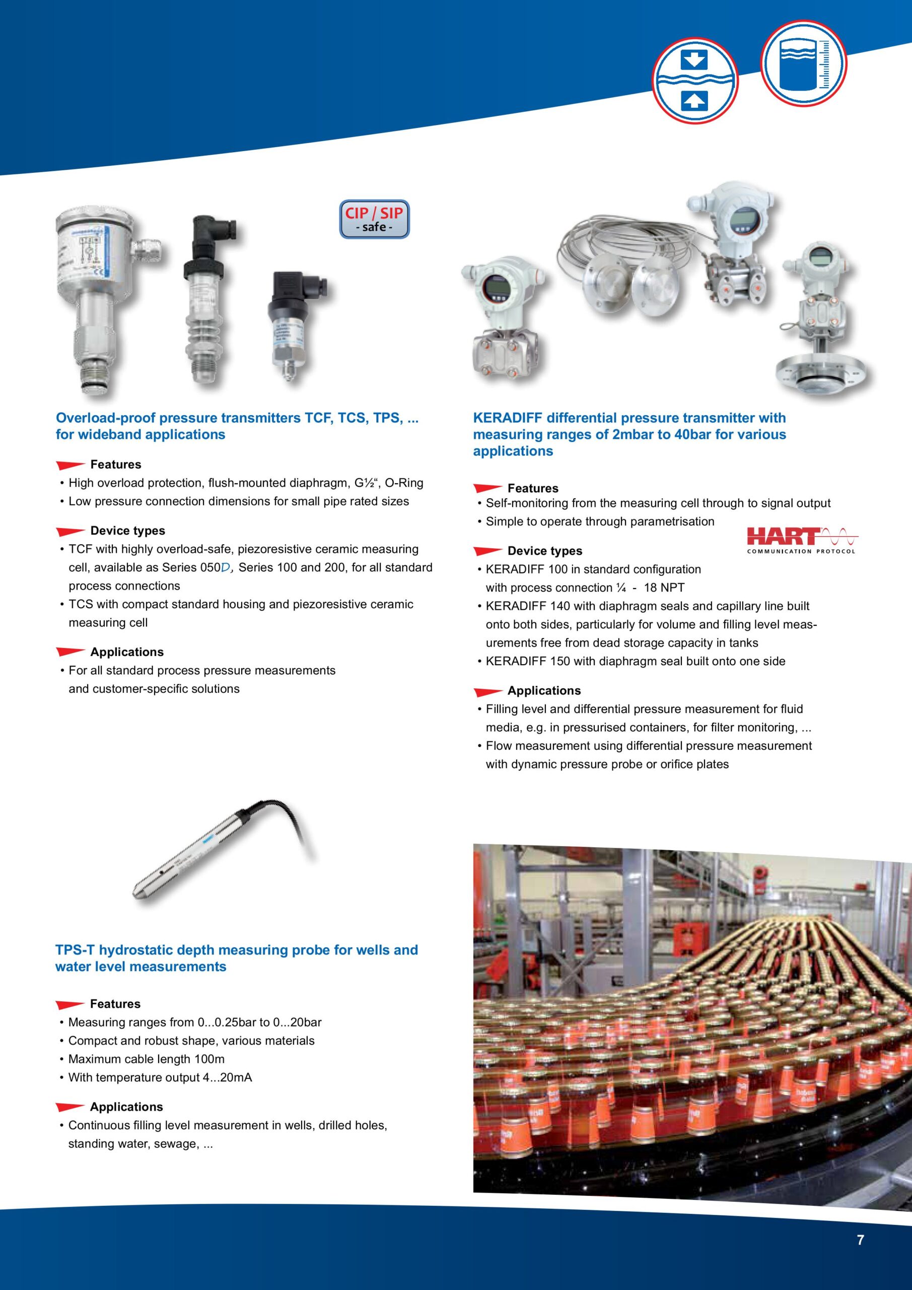 BỘ THIẾT BỊ ĐO ÁP SUẤT, CHÊNH ÁP VÀ ĐO MỨC HENGESBACH (TCF/TCS - KERADIFF - TPS-T)